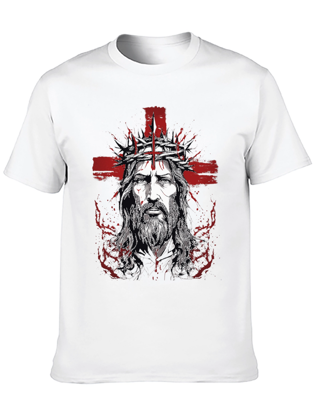 Mens Jesus Graphic Print T-Shirt