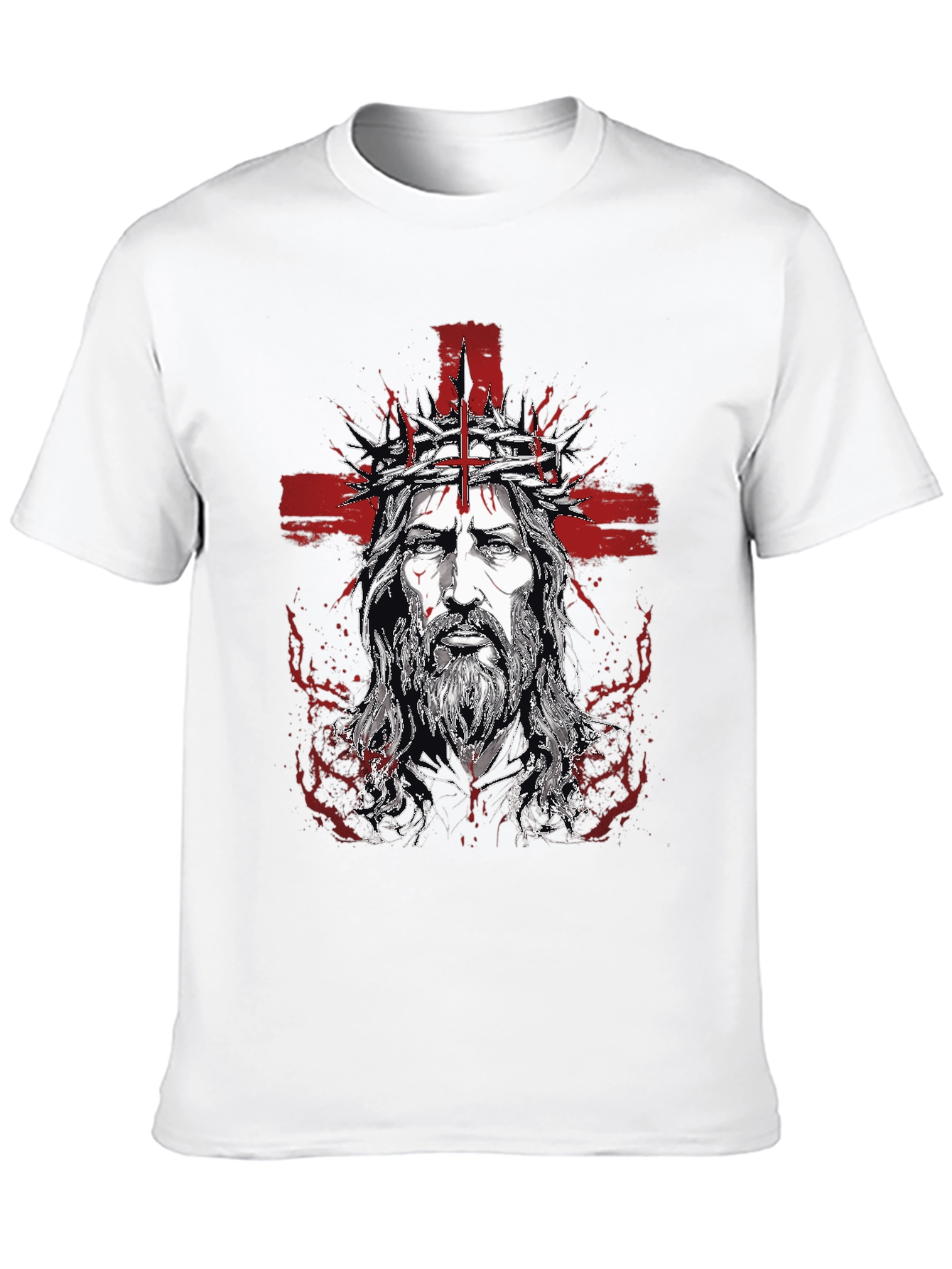 Mens Jesus Graphic Print T-Shirt