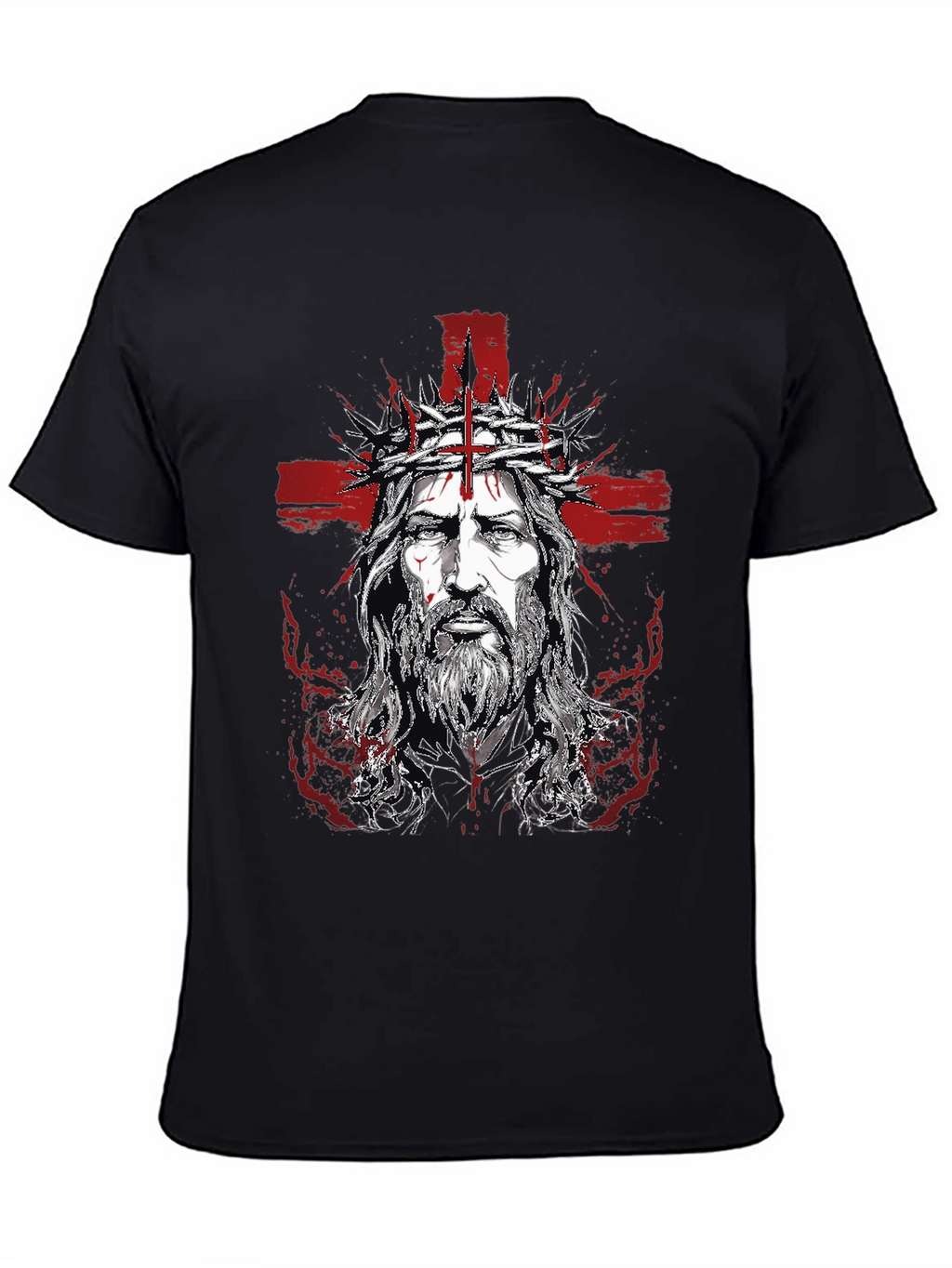 Mens Jesus Graphic Print T-Shirt