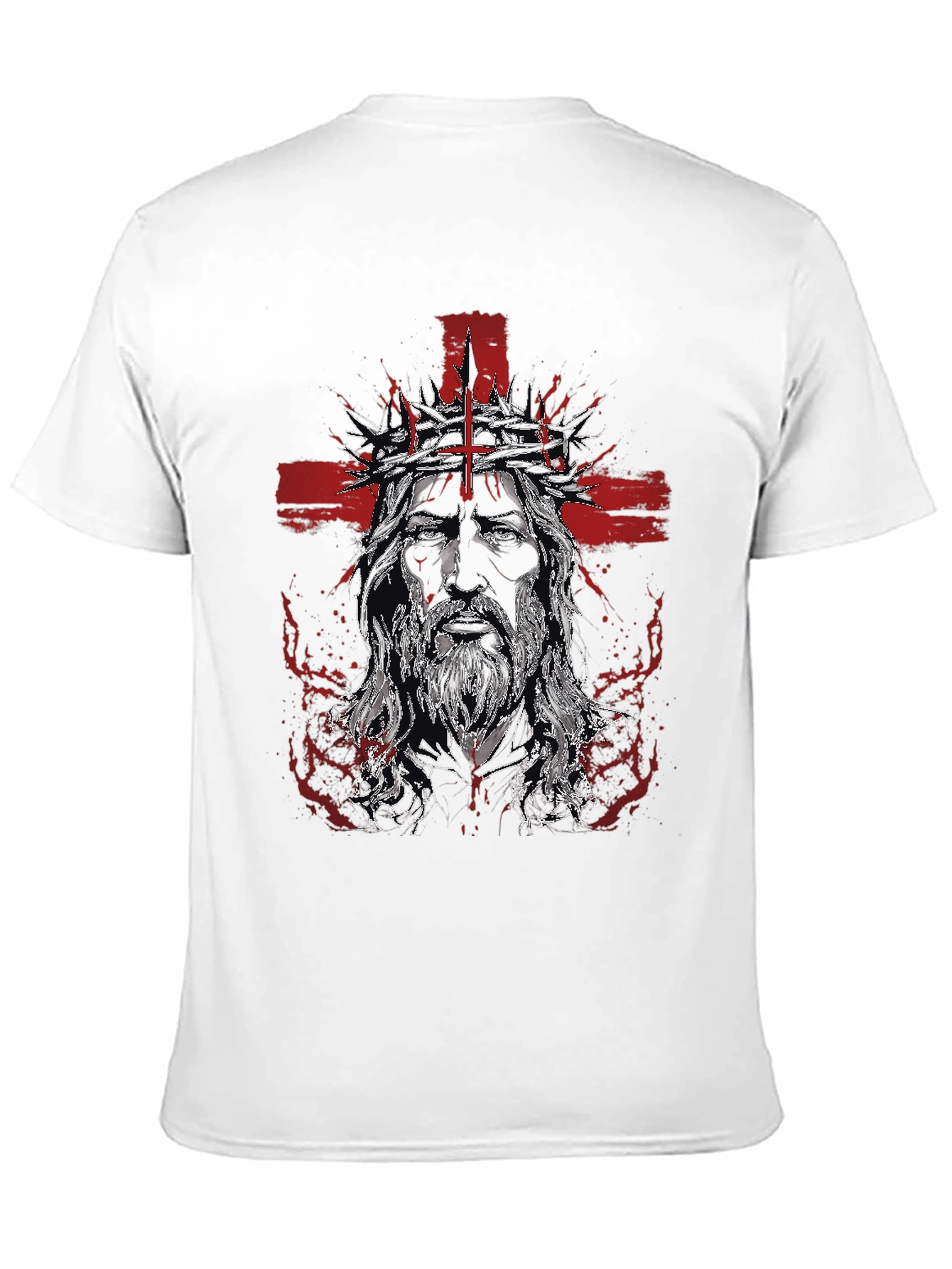 Mens Jesus Graphic Print T-Shirt