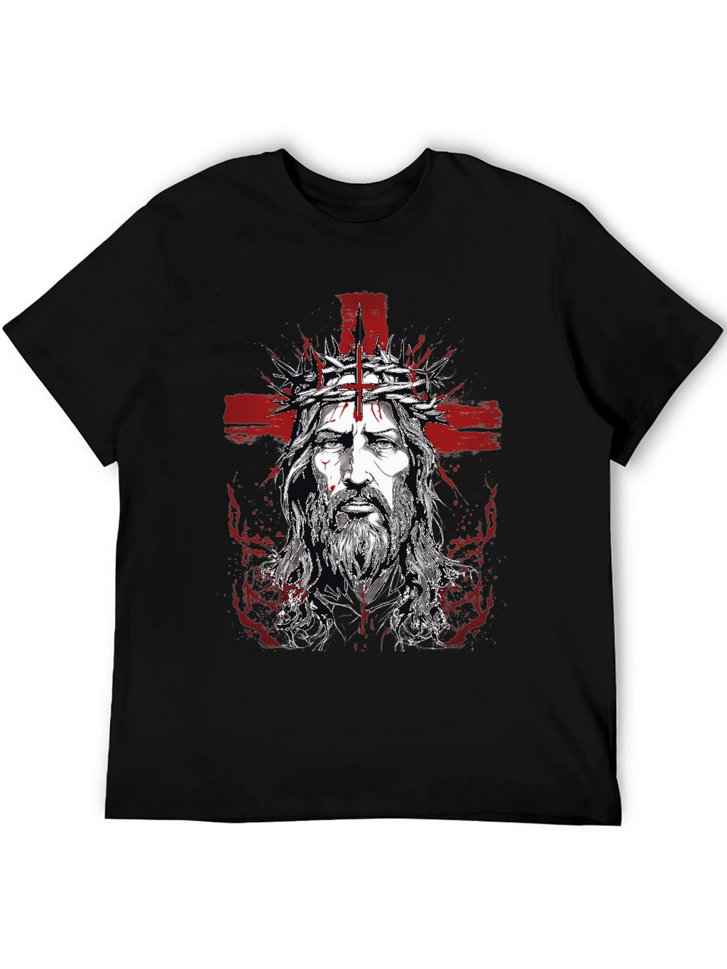 Mens Jesus Graphic Print T-Shirt