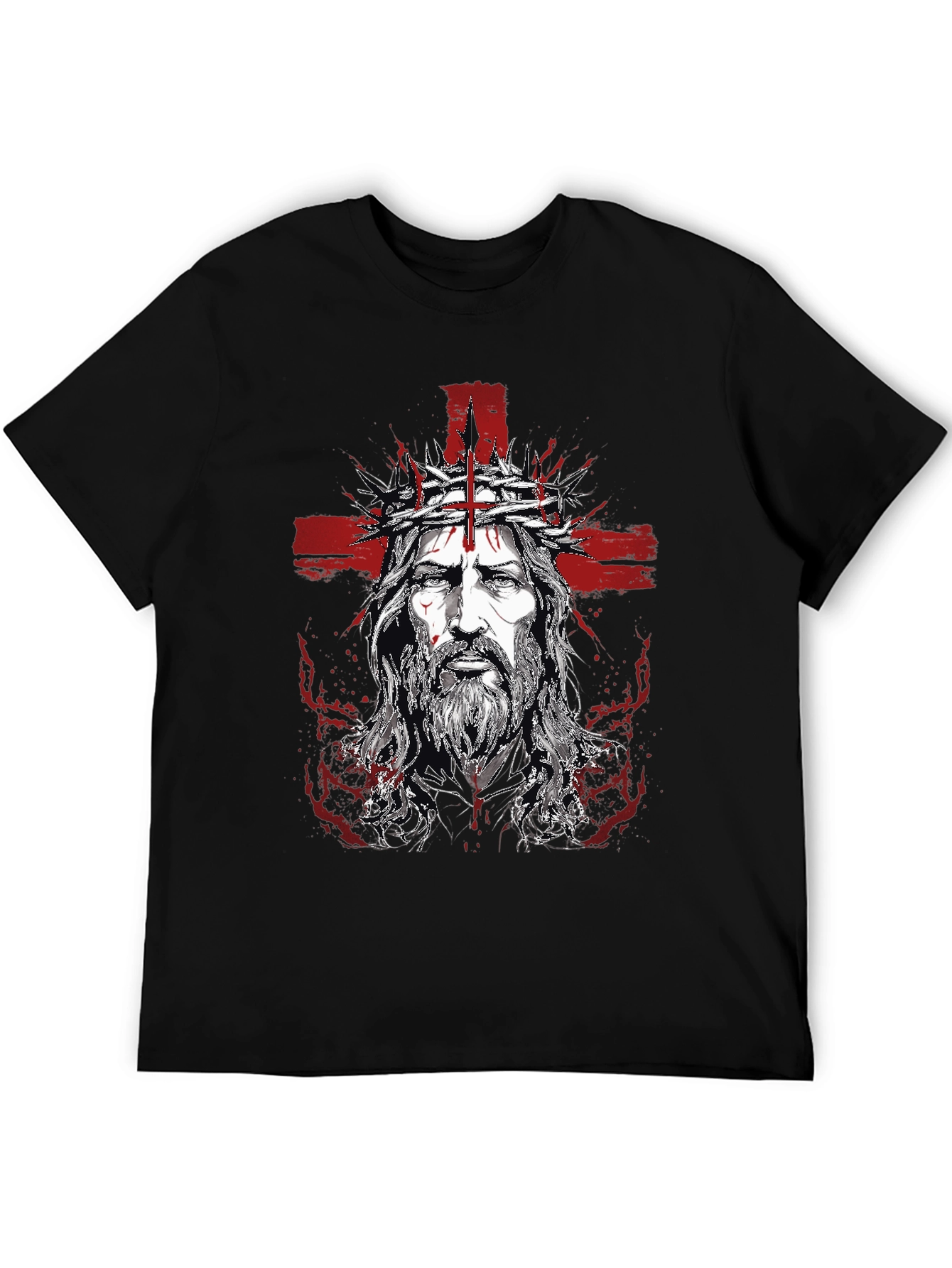 Mens Jesus Graphic Print T-Shirt