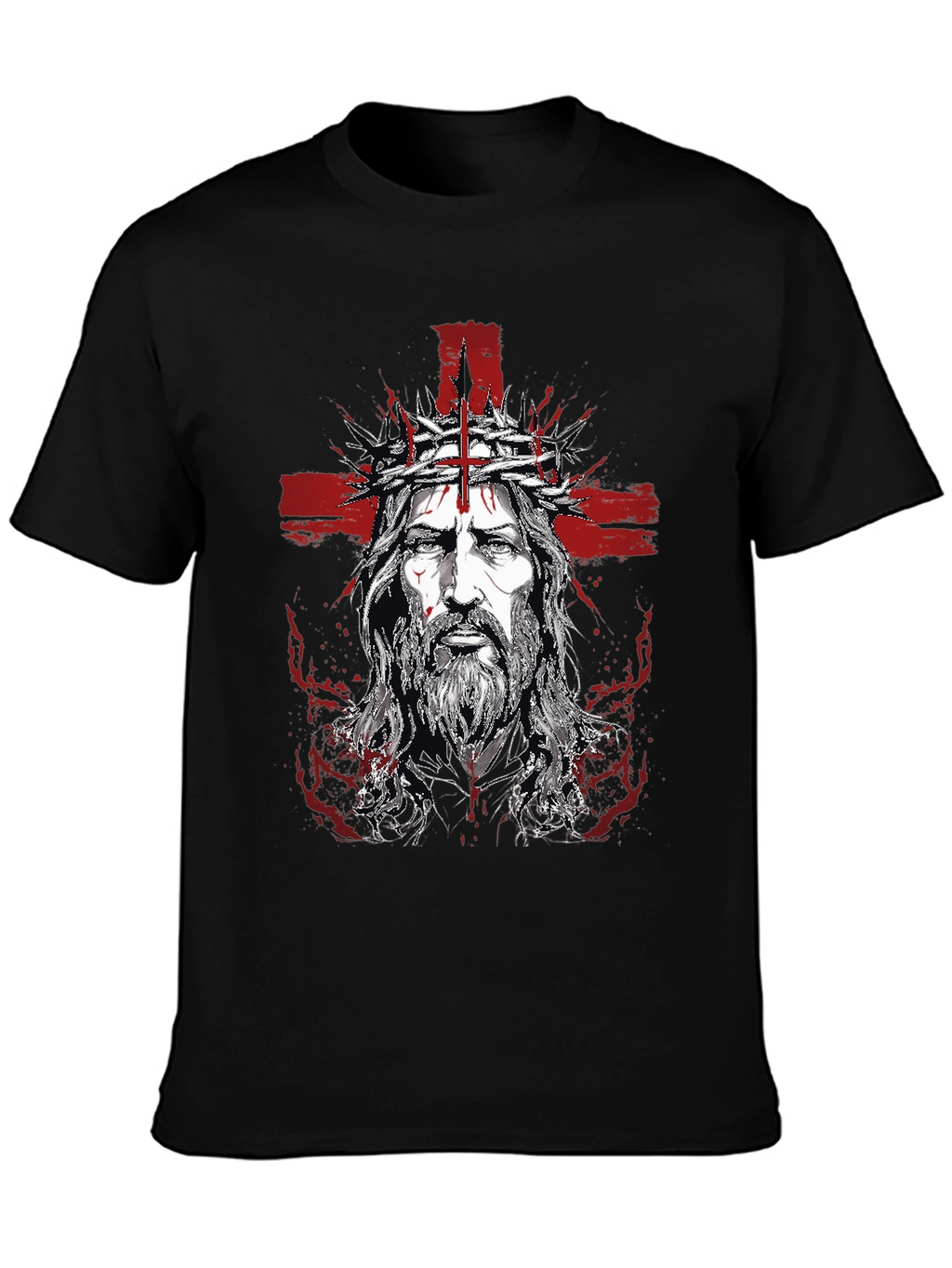 Mens Jesus Graphic Print T-Shirt