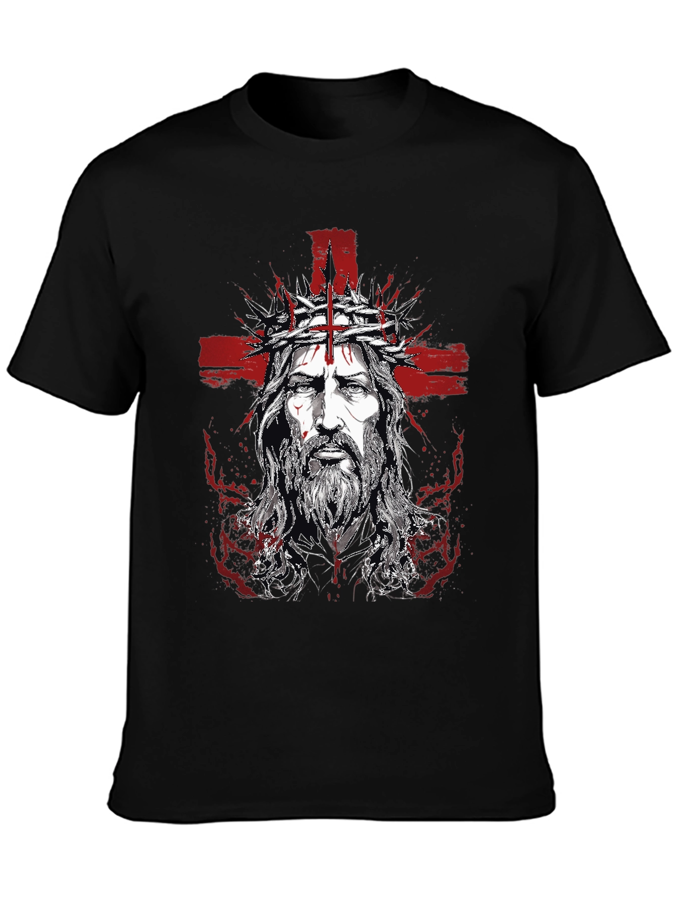 Mens Jesus Graphic Print T-Shirt