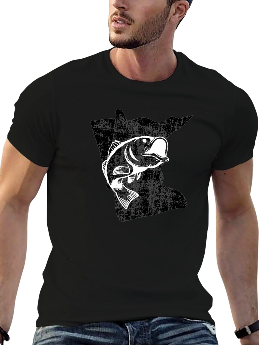 Minnesota Bass Fishing Graphic T-Shirt