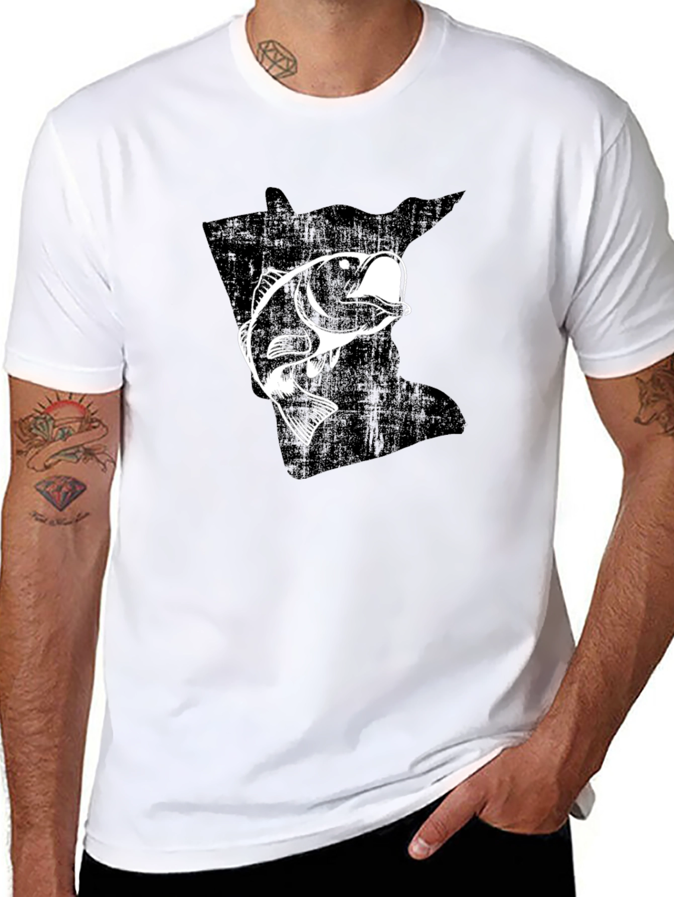 Minnesota Bass Fishing Graphic T-Shirt