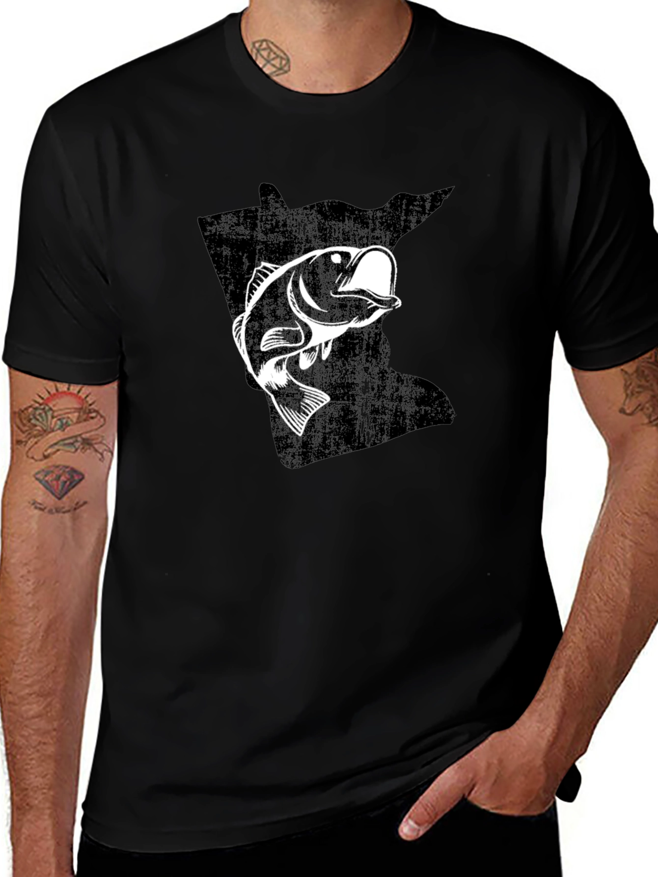 Minnesota Bass Fishing Graphic T-Shirt