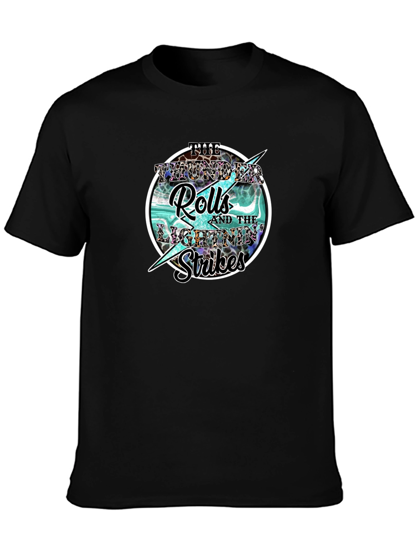 Thunder Rolls Lightning Strikes Graphic Tee