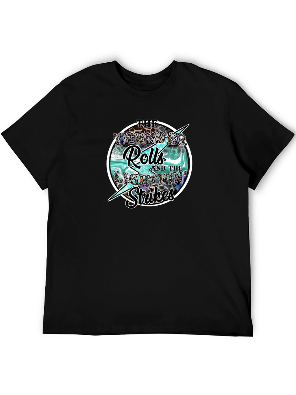 Thunder Rolls Lightning Strikes Graphic Tee