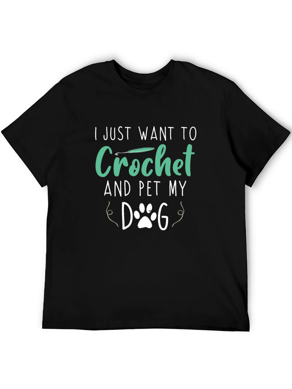 Crochet & Pet My Dog Black T-Shirt
