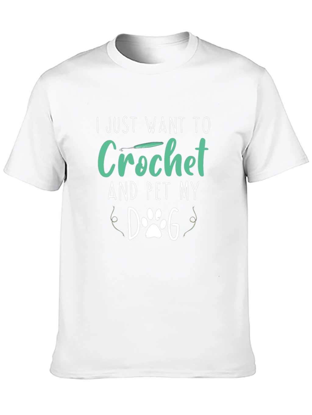 Crochet & Pet My Dog Black T-Shirt