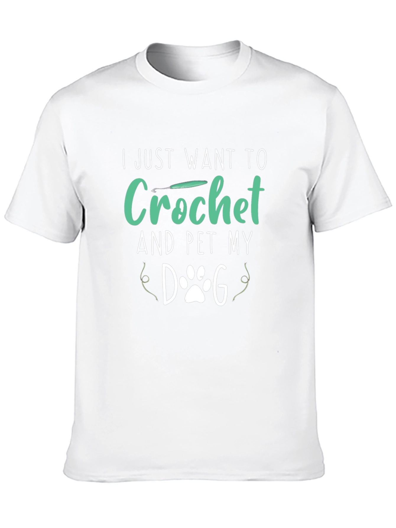 Crochet & Pet My Dog Black T-Shirt