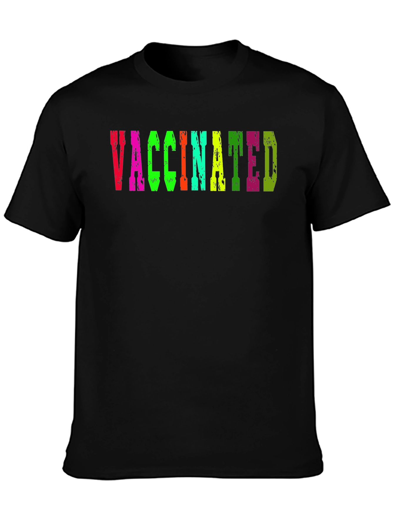 Vaccinated T-Shirt Colorful Graphic Tee