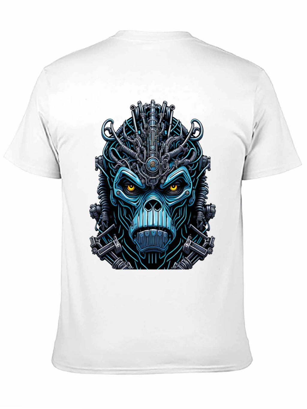 Cyborg Monkey Graphic Tee - Unique Sci-Fi Style