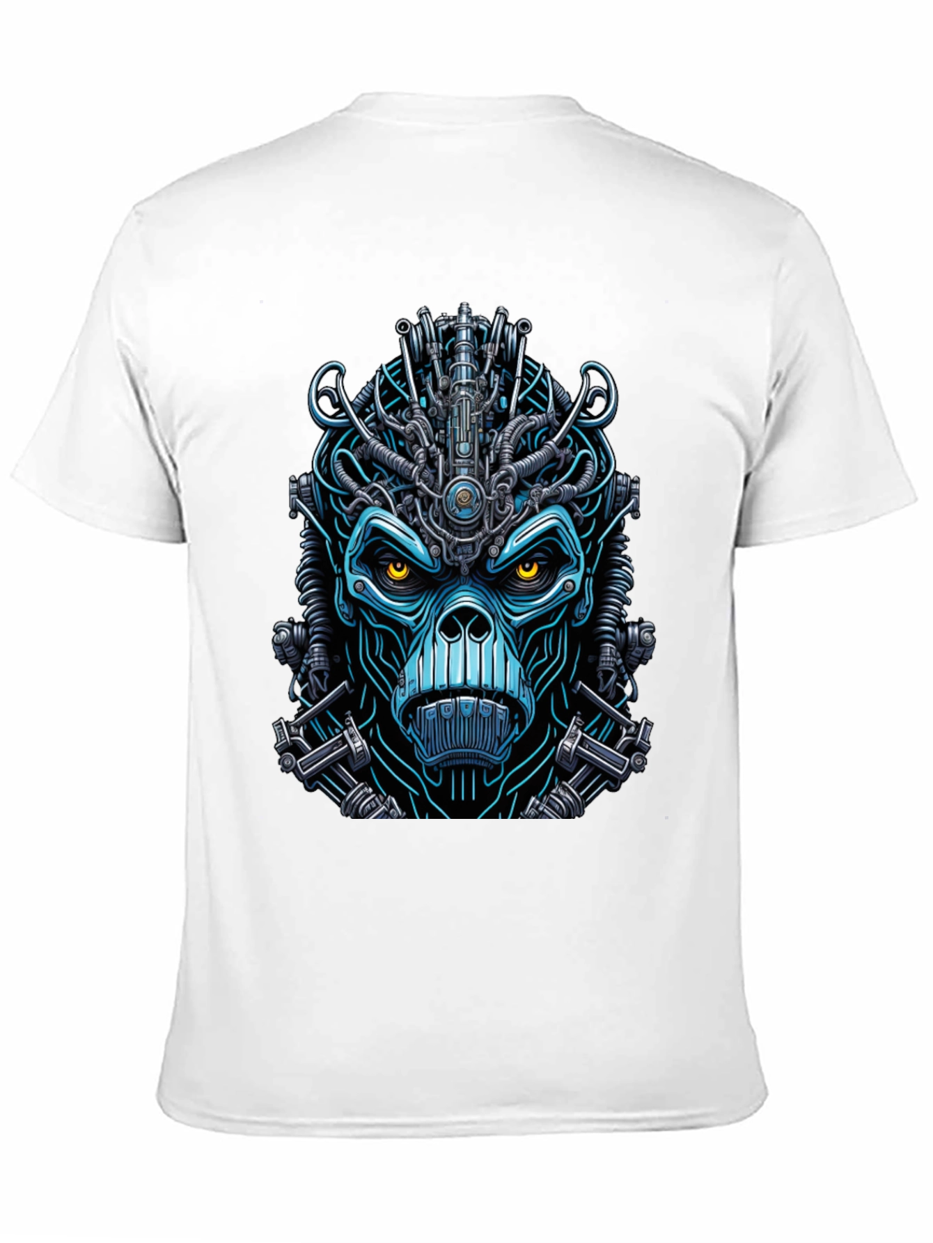 Cyborg Monkey Graphic Tee - Unique Sci-Fi Style