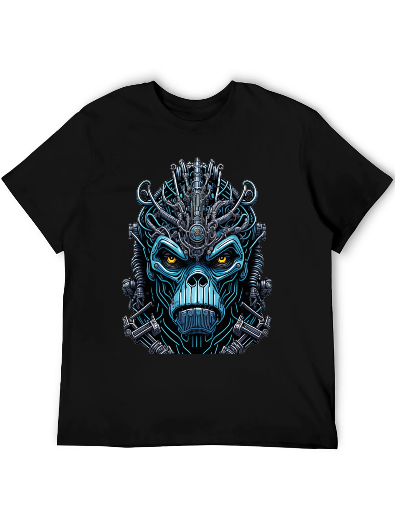 Cyborg Monkey Graphic Tee - Unique Sci-Fi Style