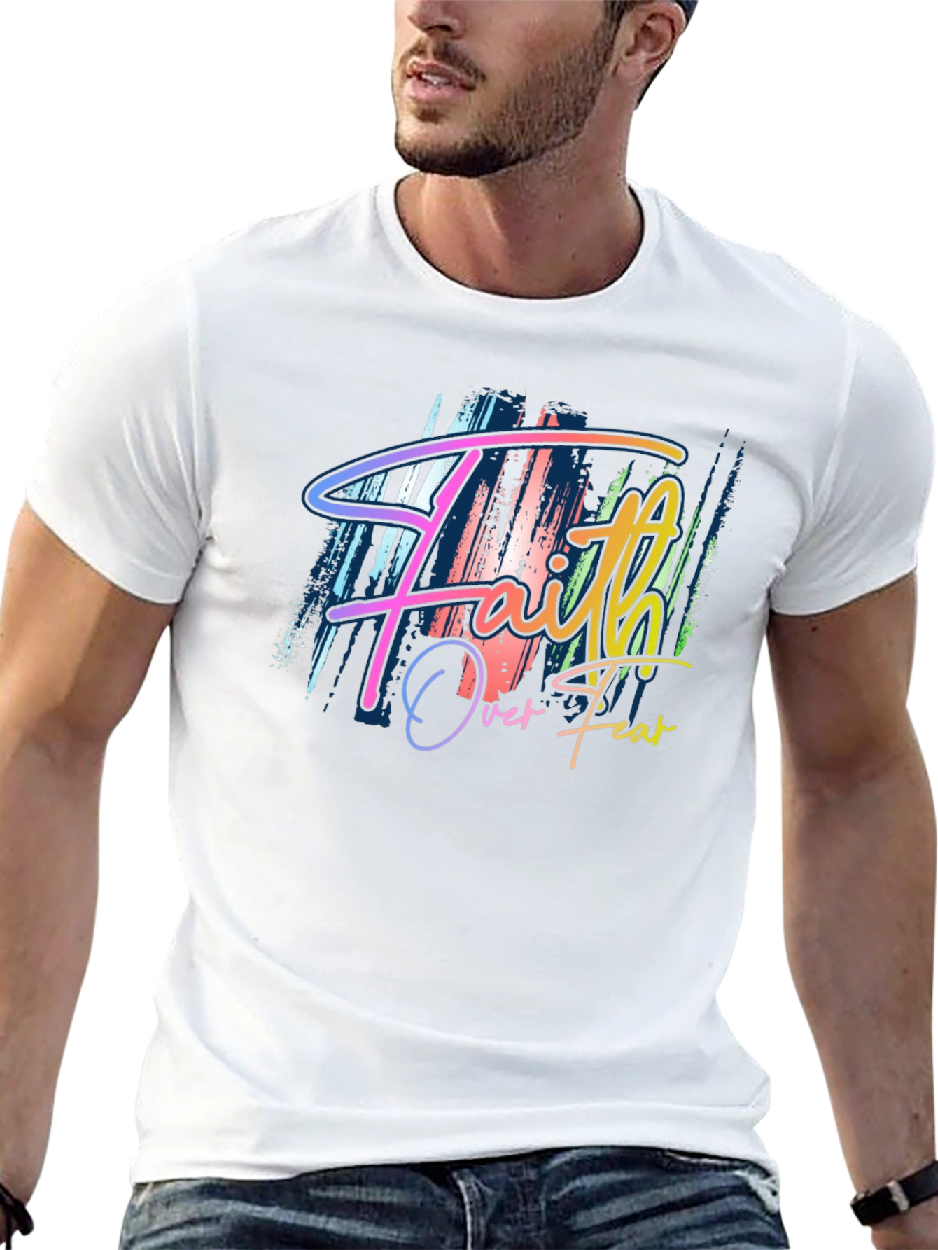 Faith Over Fear T-Shirt - Stylish Graphic Tee