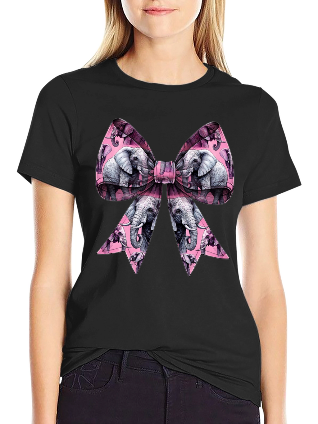 Elephant Bow Tie T-Shirt: Unique Graphic Tee