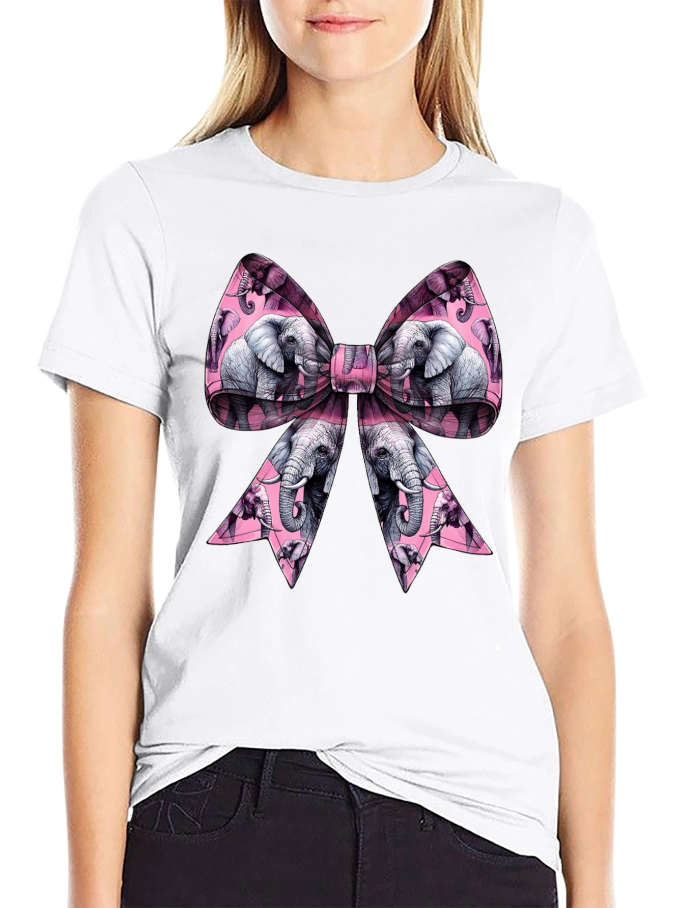 Elephant Bow Tie T-Shirt: Unique Graphic Tee