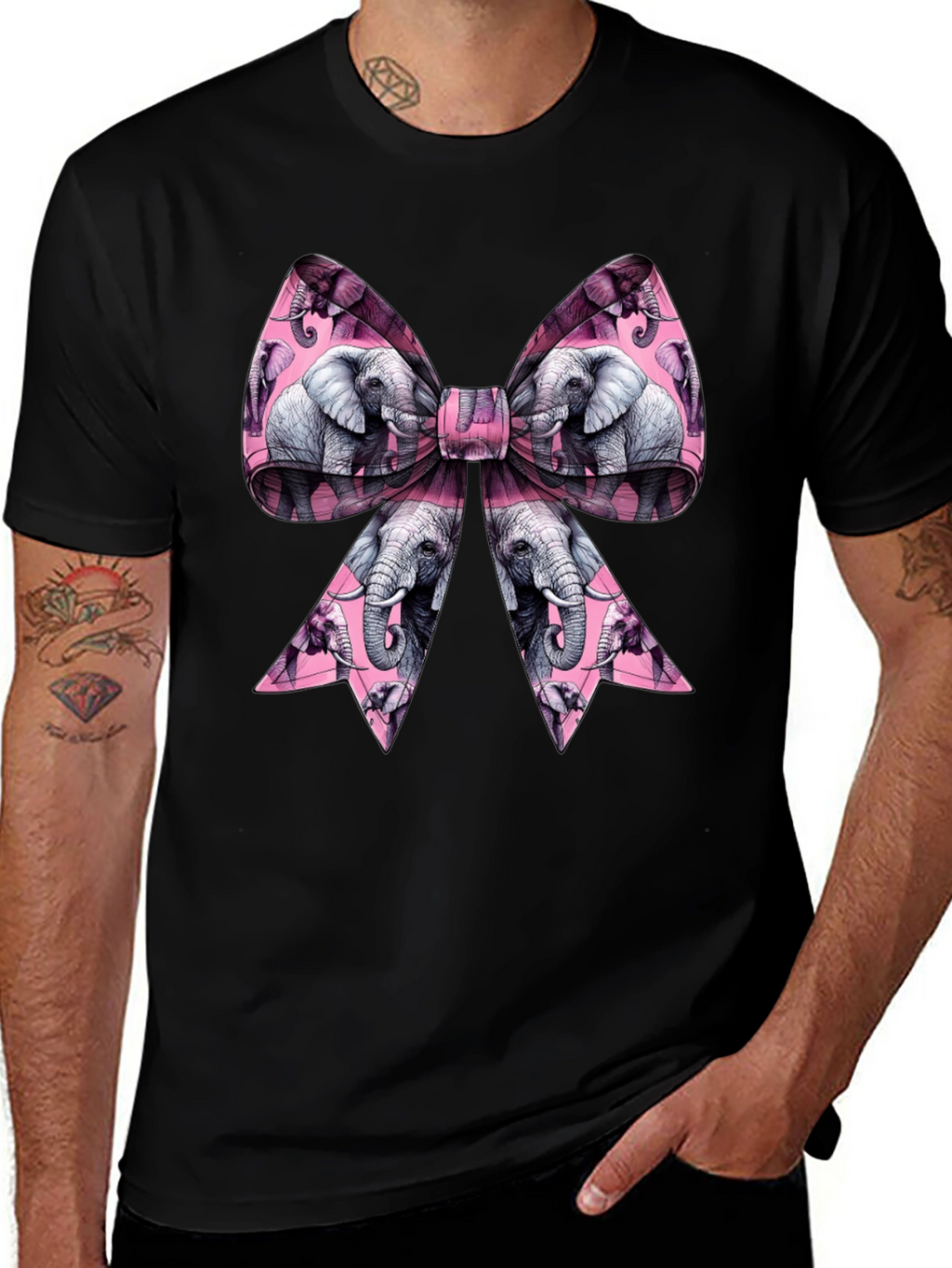 Elephant Bow Tie T-Shirt: Unique Graphic Tee
