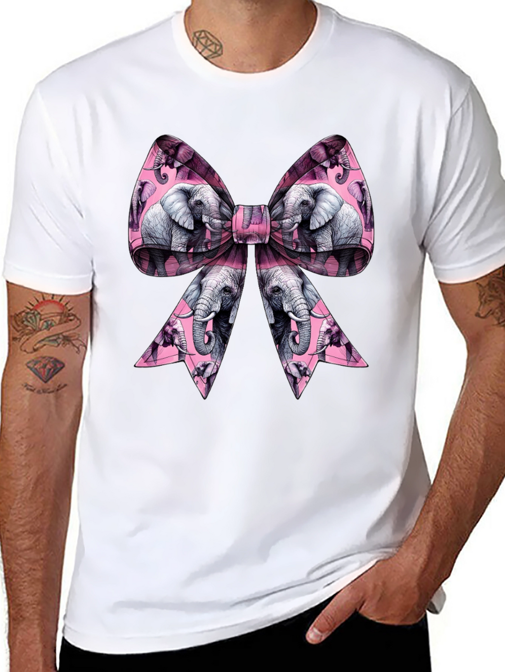 Elephant Bow Tie T-Shirt: Unique Graphic Tee