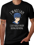 Im Not Lazy Graphic Tee - Anime Style
