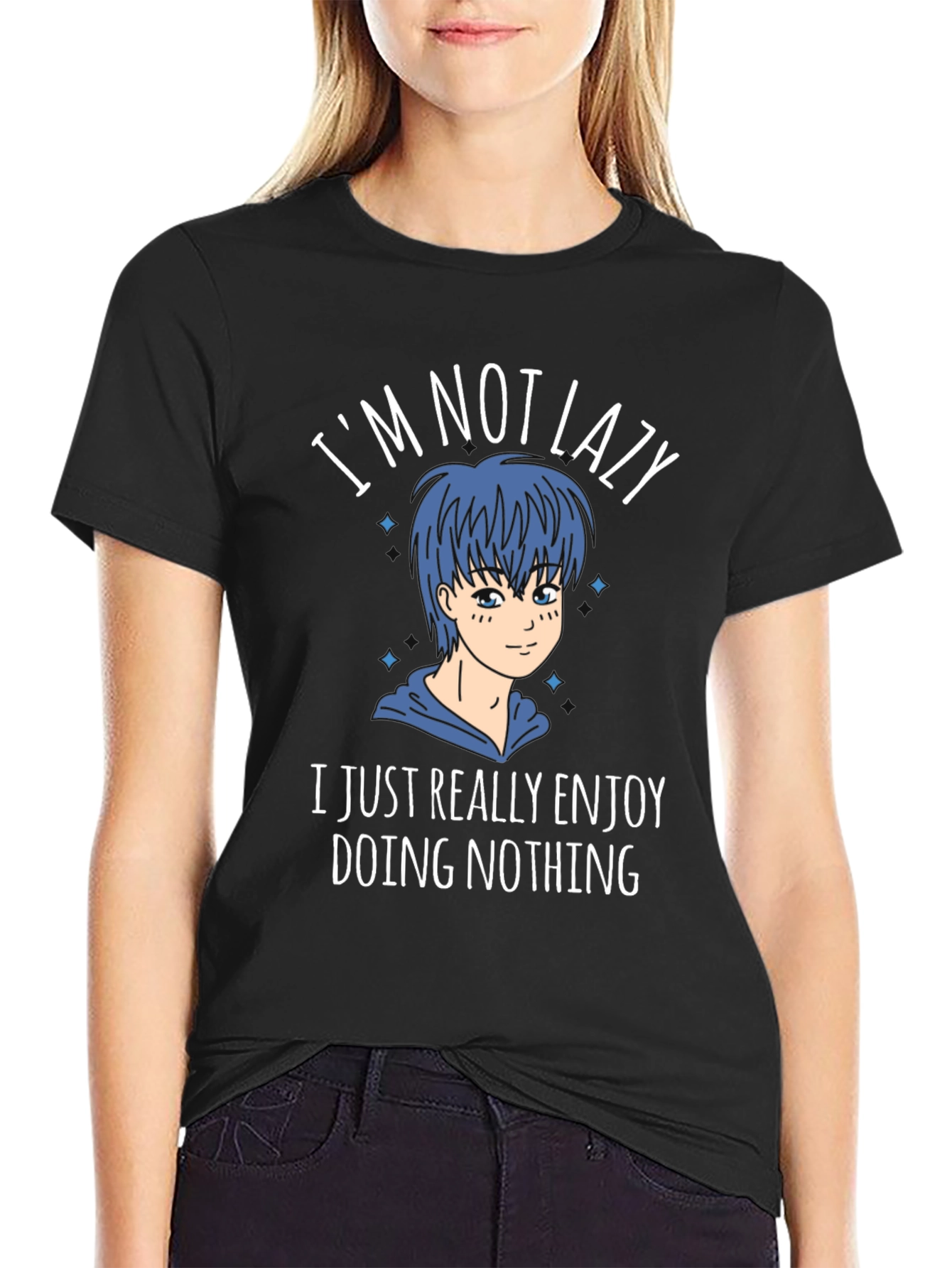Im Not Lazy Graphic Tee - Anime Style
