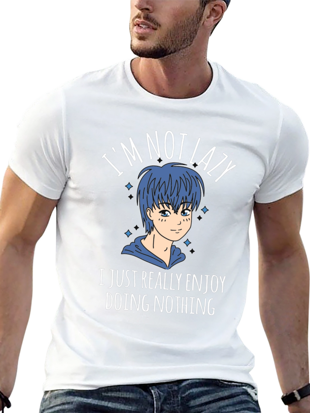 Im Not Lazy Graphic Tee - Anime Style