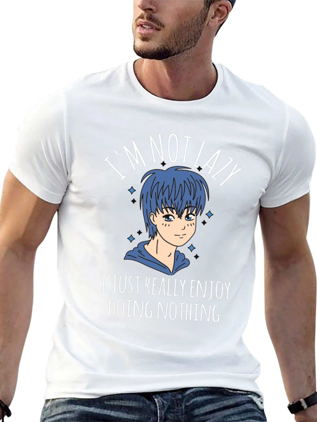 Im Not Lazy Graphic Tee - Anime Style
