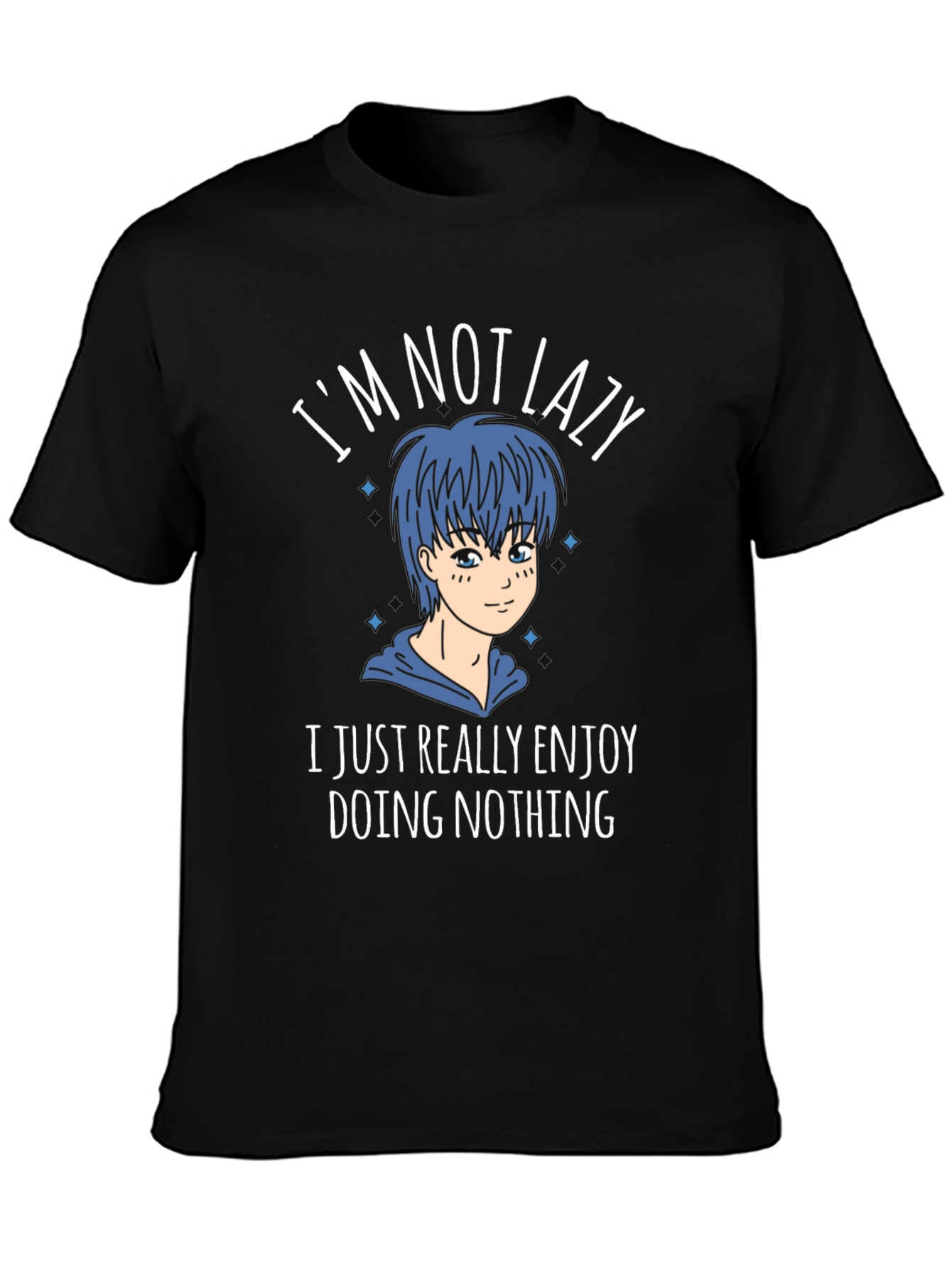 Im Not Lazy Graphic Tee - Anime Style