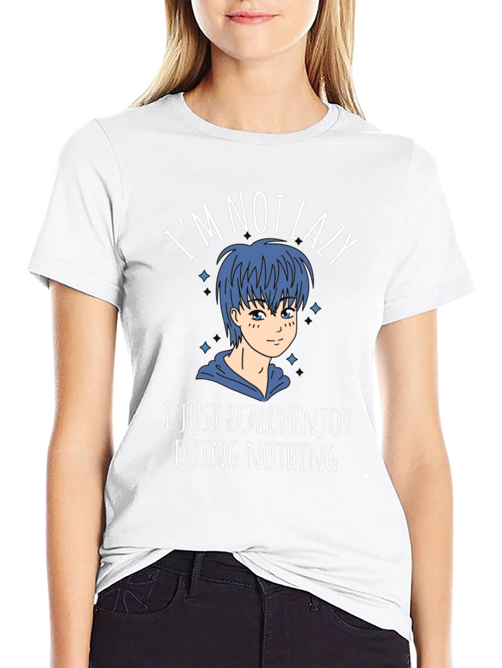 Im Not Lazy Graphic Tee - Anime Style