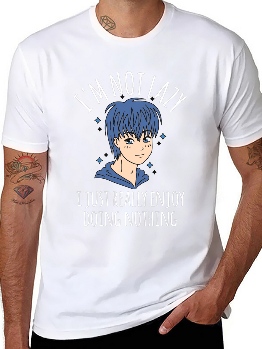 Im Not Lazy Graphic Tee - Anime Style