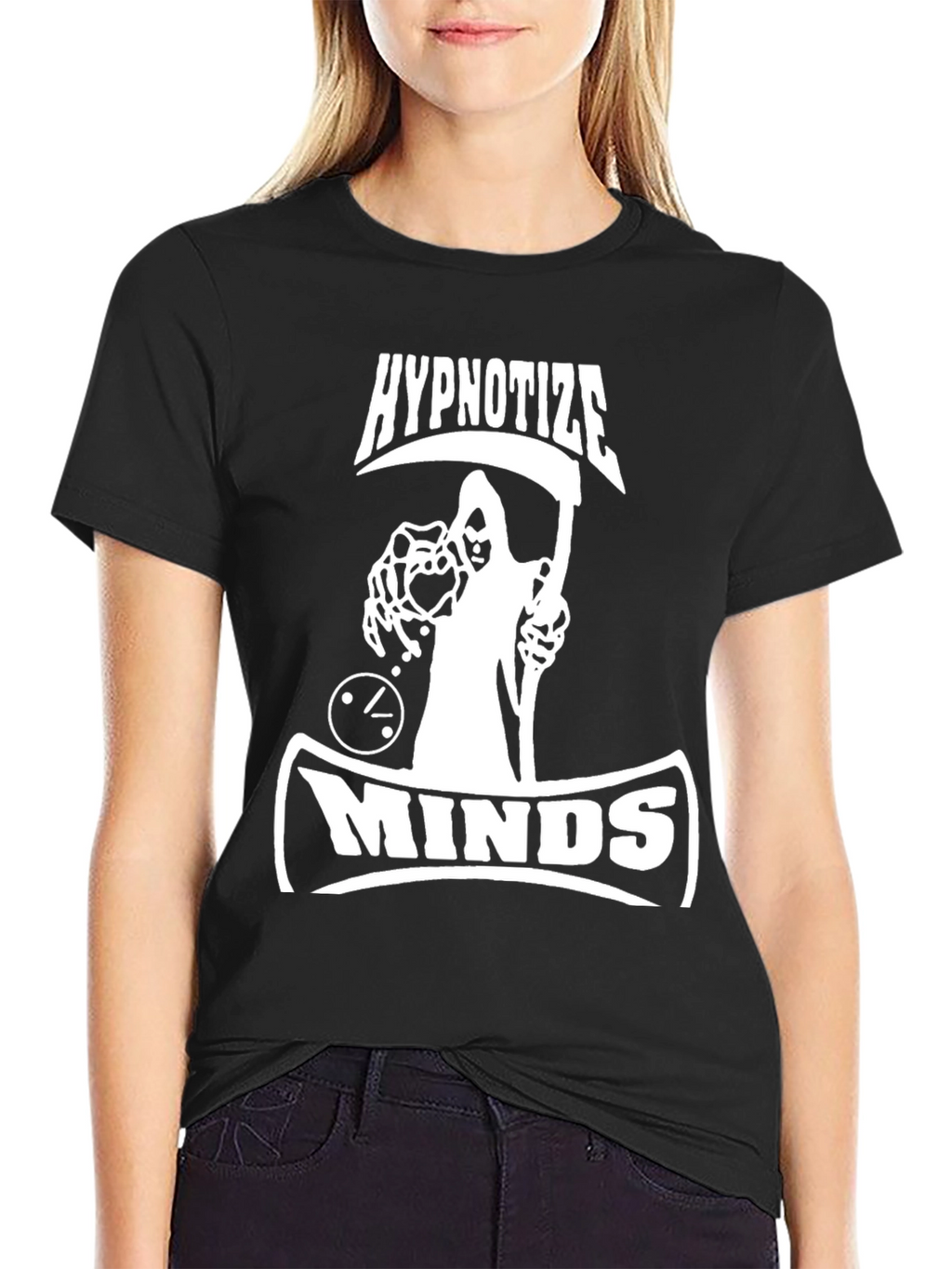 Hypnotize Minds Graphic T-Shirt - Black Cotton Tee