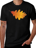 Autumn Leaf Graphic T-Shirt - Classic Black