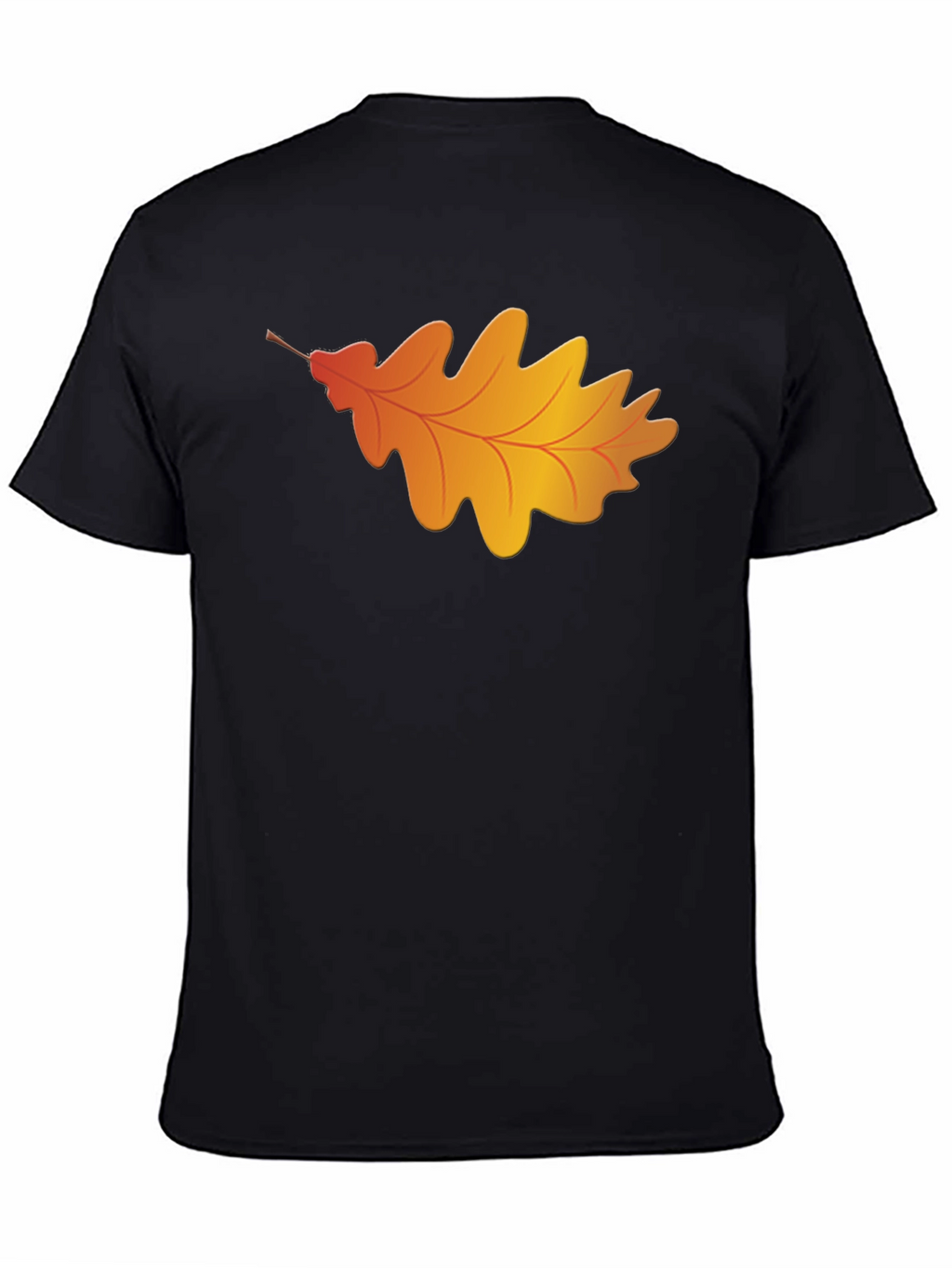 Autumn Leaf Graphic T-Shirt - Classic Black