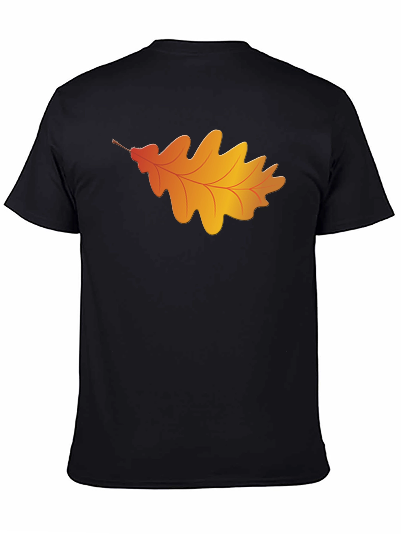 Autumn Leaf Graphic T-Shirt - Classic Black