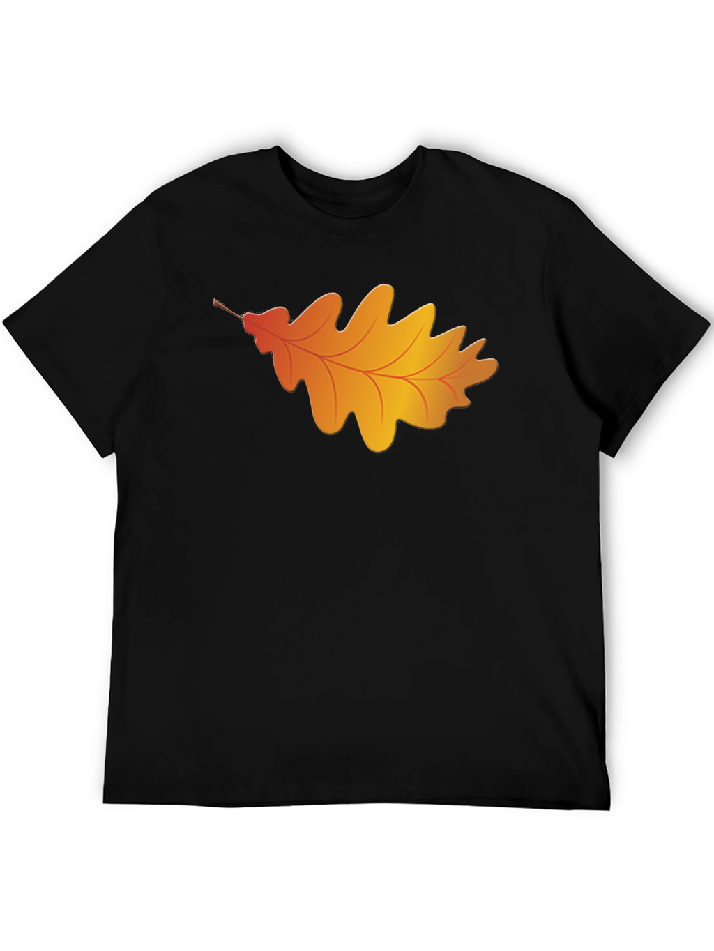 Autumn Leaf Graphic T-Shirt - Classic Black