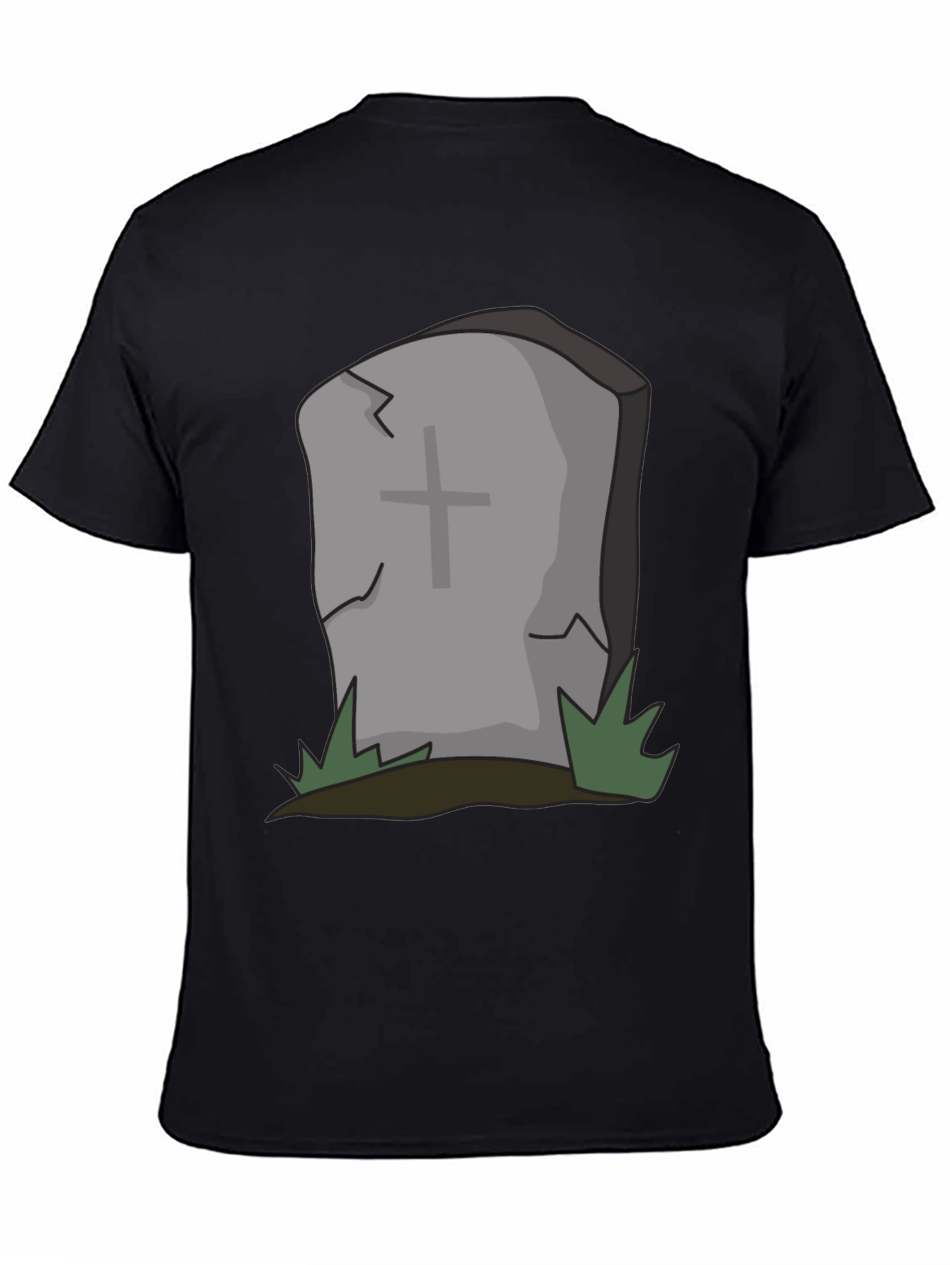 Cartoon Tombstone Graphic Tee - Spooky Style