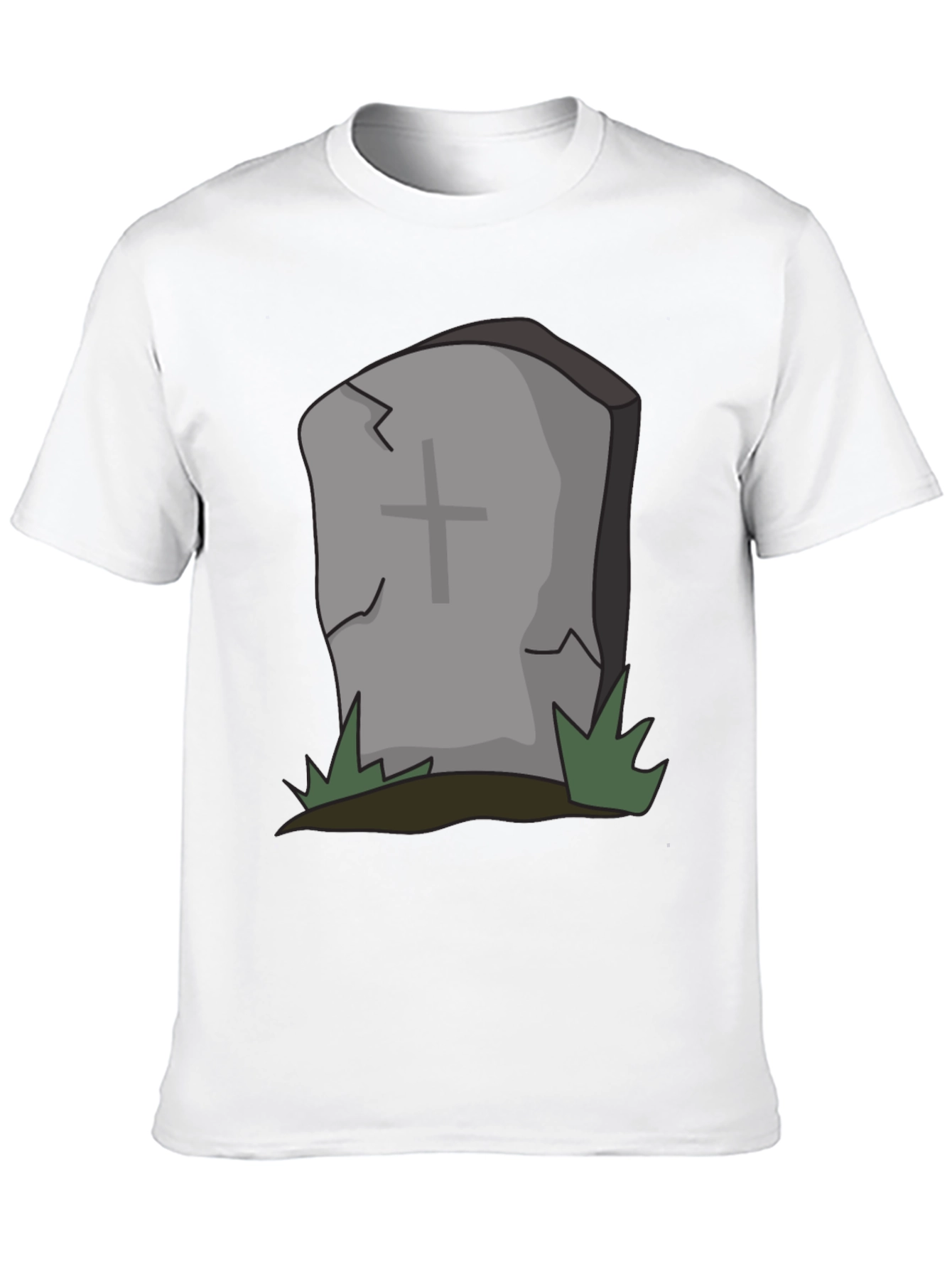 Cartoon Tombstone Graphic Tee - Spooky Style