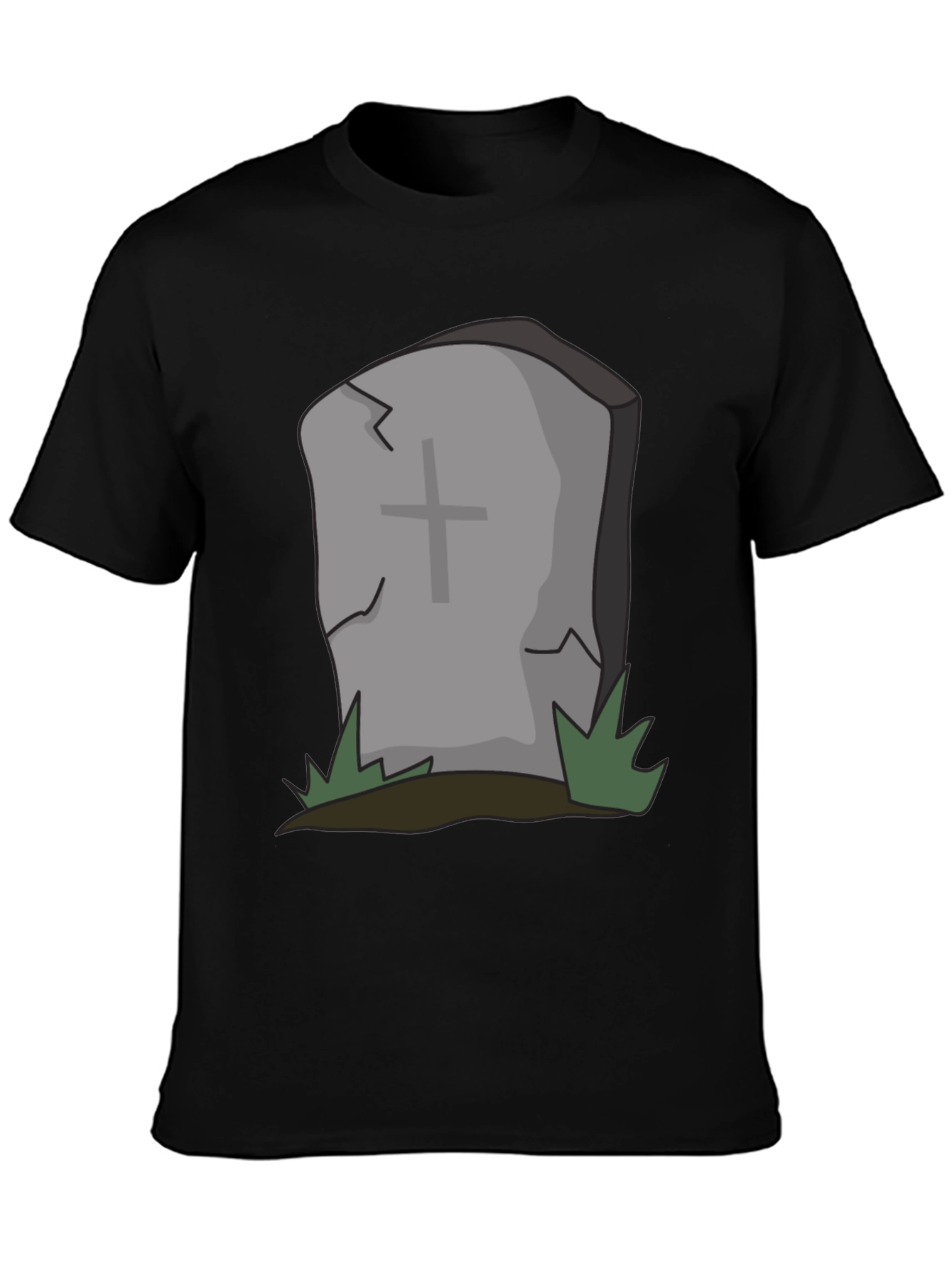 Cartoon Tombstone Graphic Tee - Spooky Style