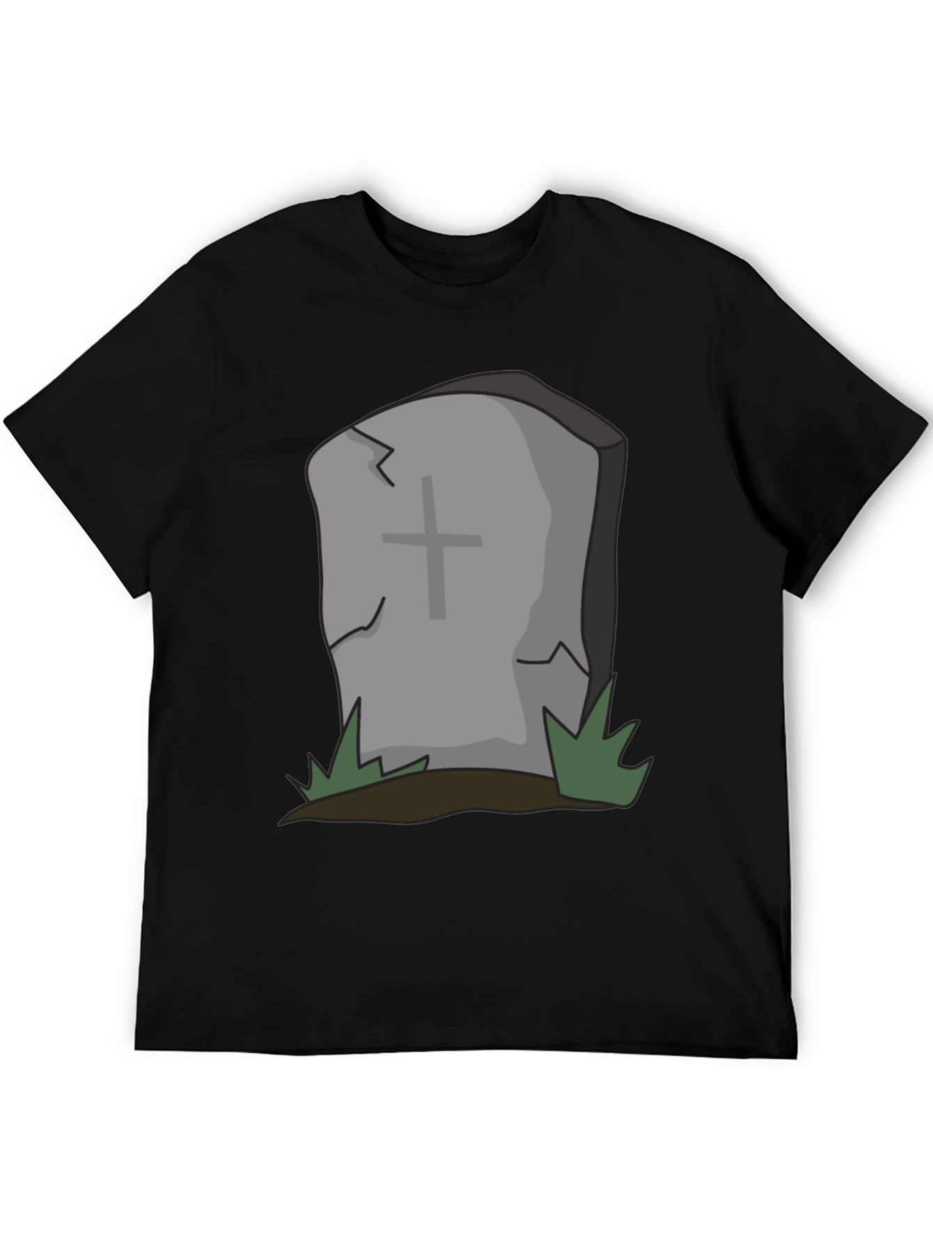 Cartoon Tombstone Graphic Tee - Spooky Style