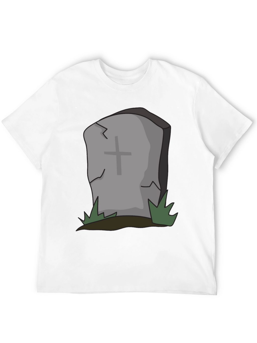 Cartoon Tombstone Graphic Tee - Spooky Style