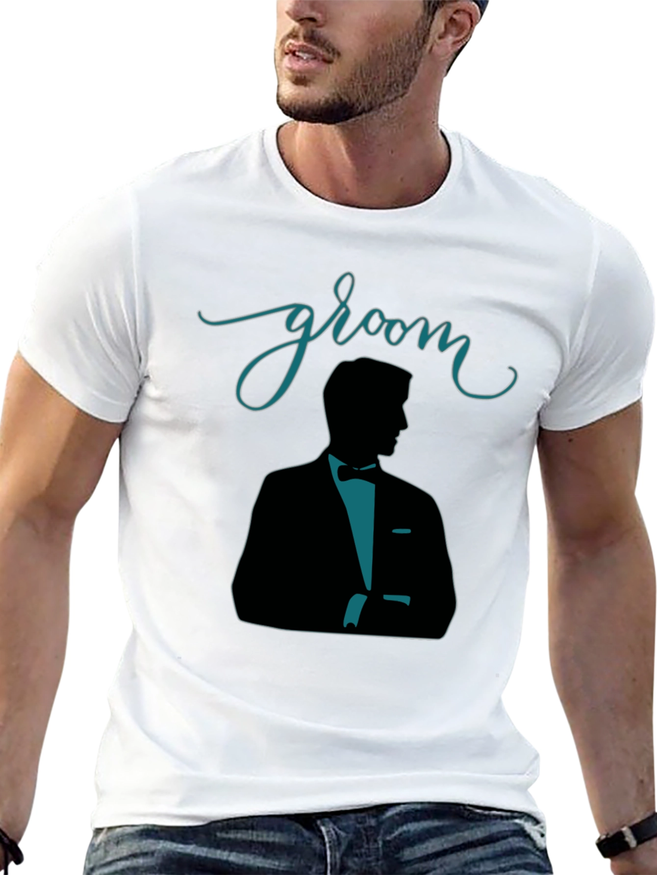 Groom Silhouette Black T-Shirt