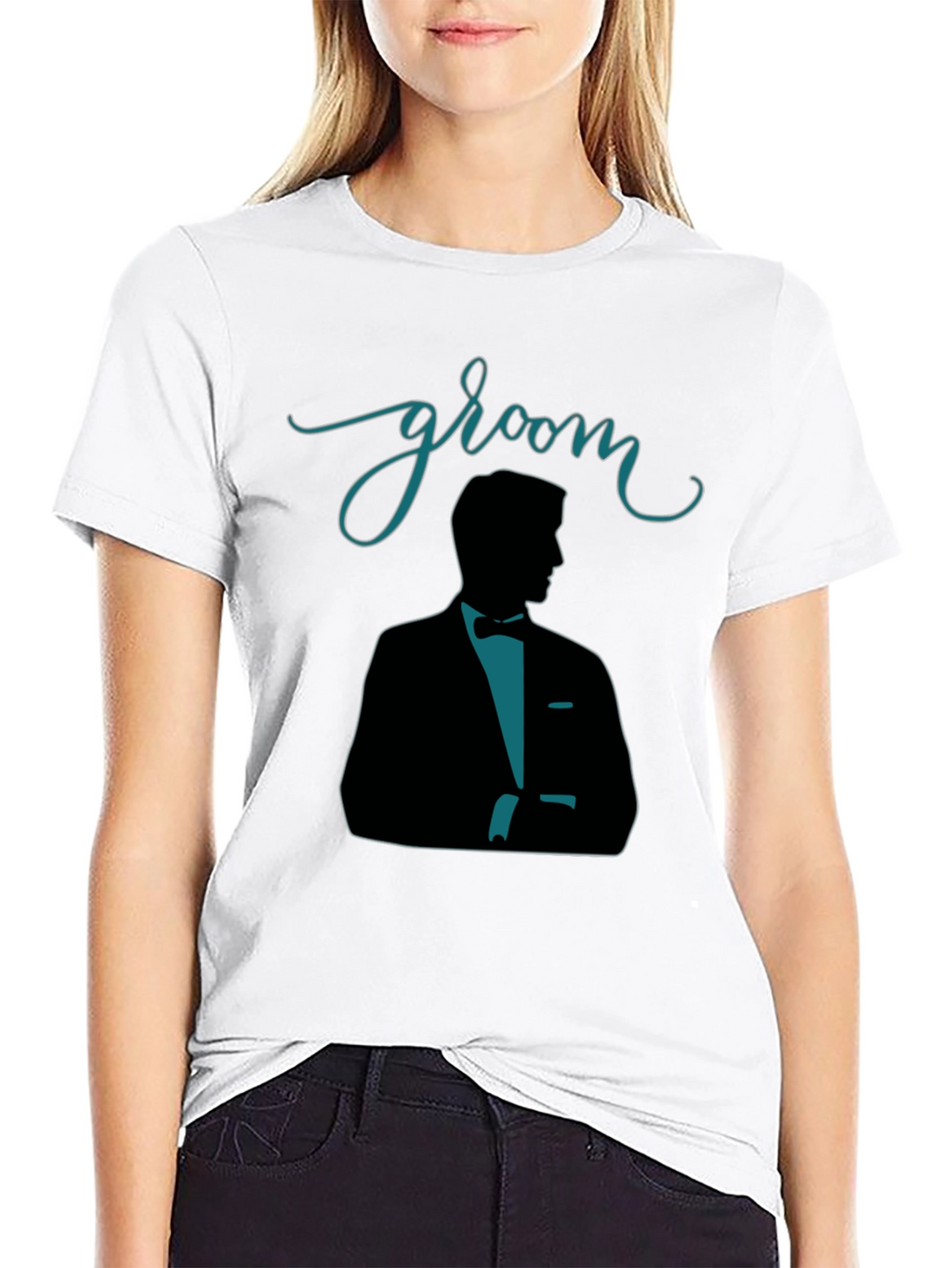 Groom Silhouette Black T-Shirt