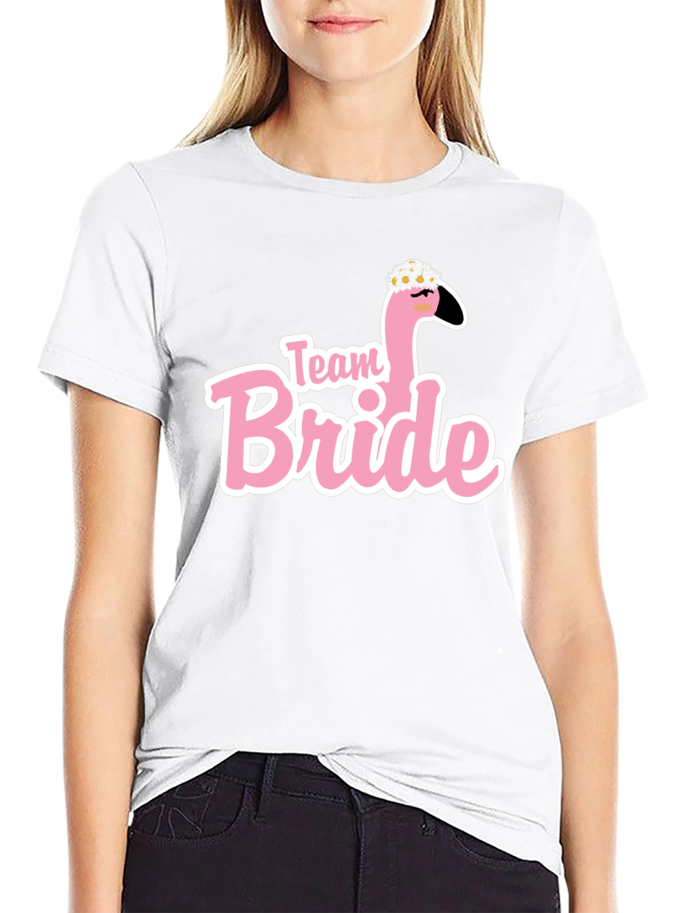 Team Bride Flamingo T-Shirt Bachelorette Party Tee
