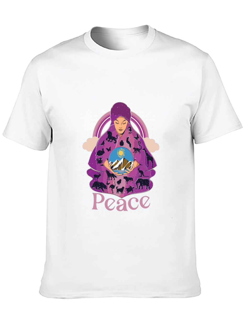 Peace & Harmony T-Shirt Animal Motif