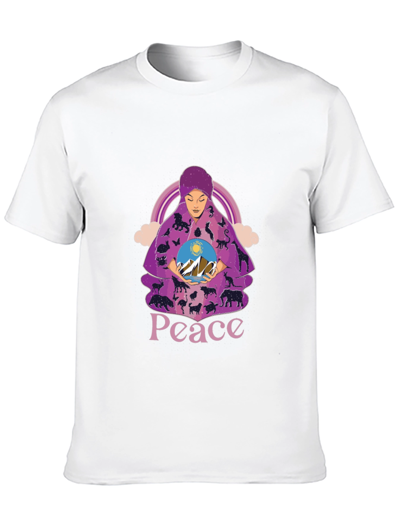 Peace & Harmony T-Shirt Animal Motif
