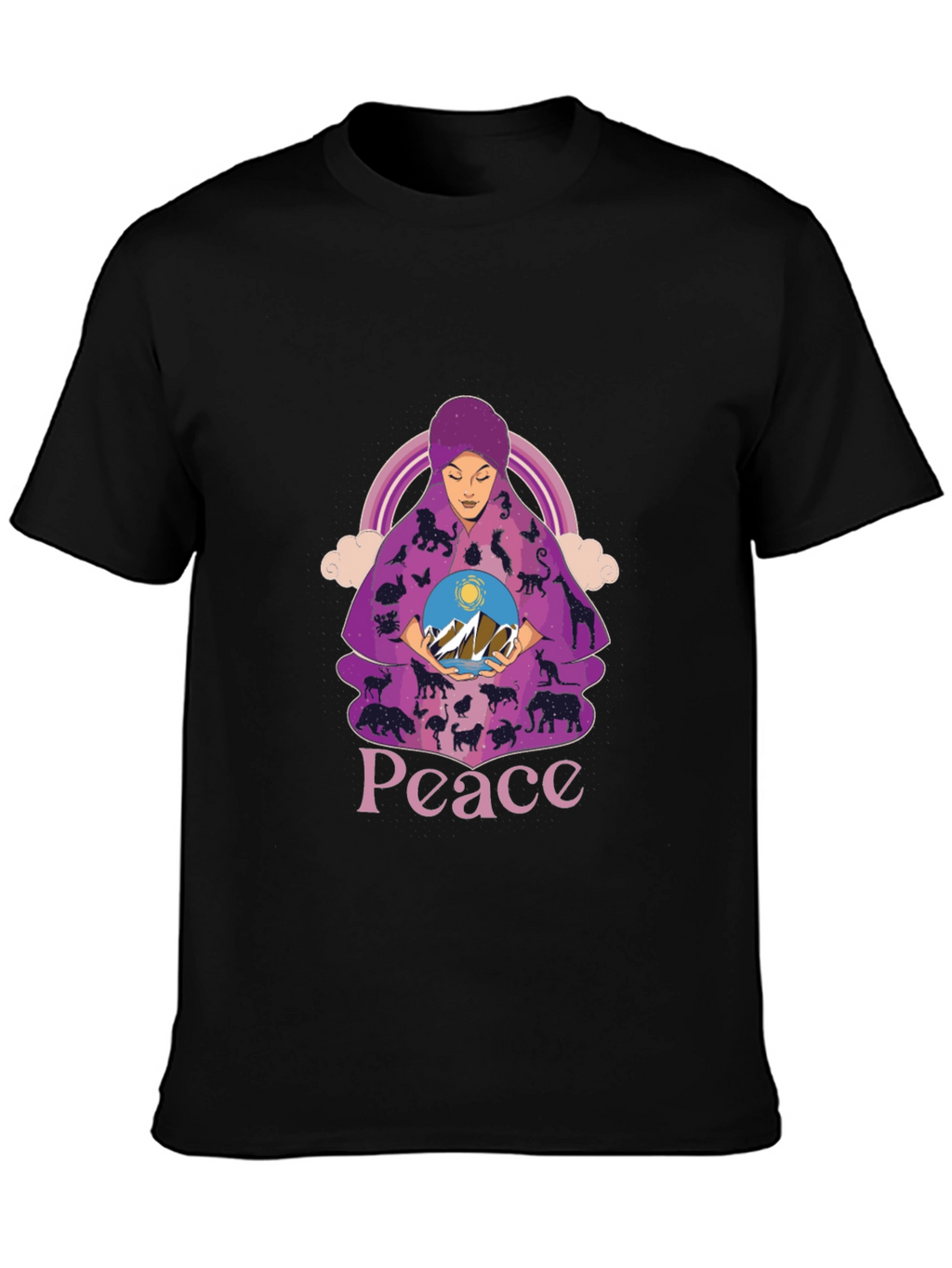 Peace & Harmony T-Shirt Animal Motif