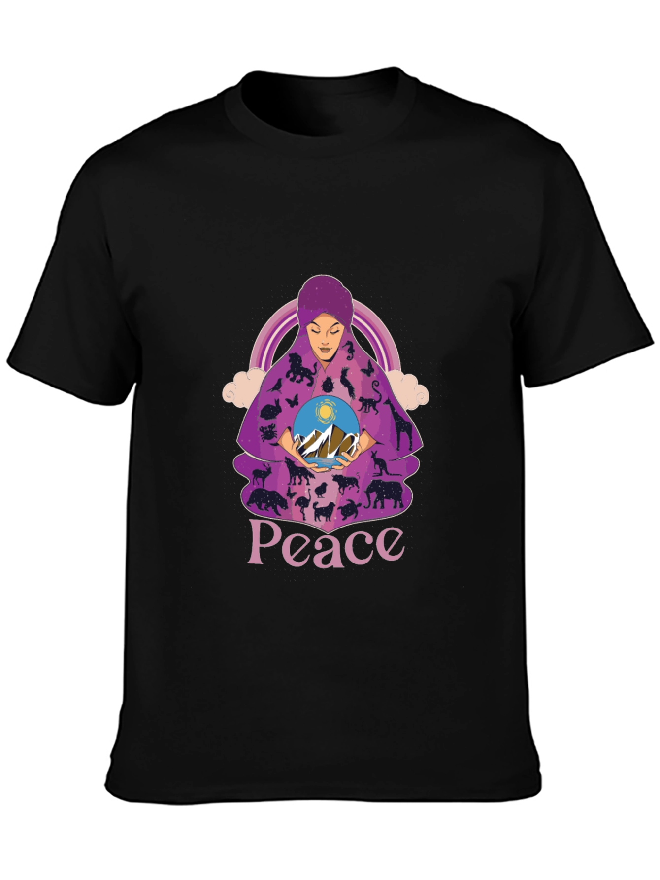 Peace & Harmony T-Shirt Animal Motif