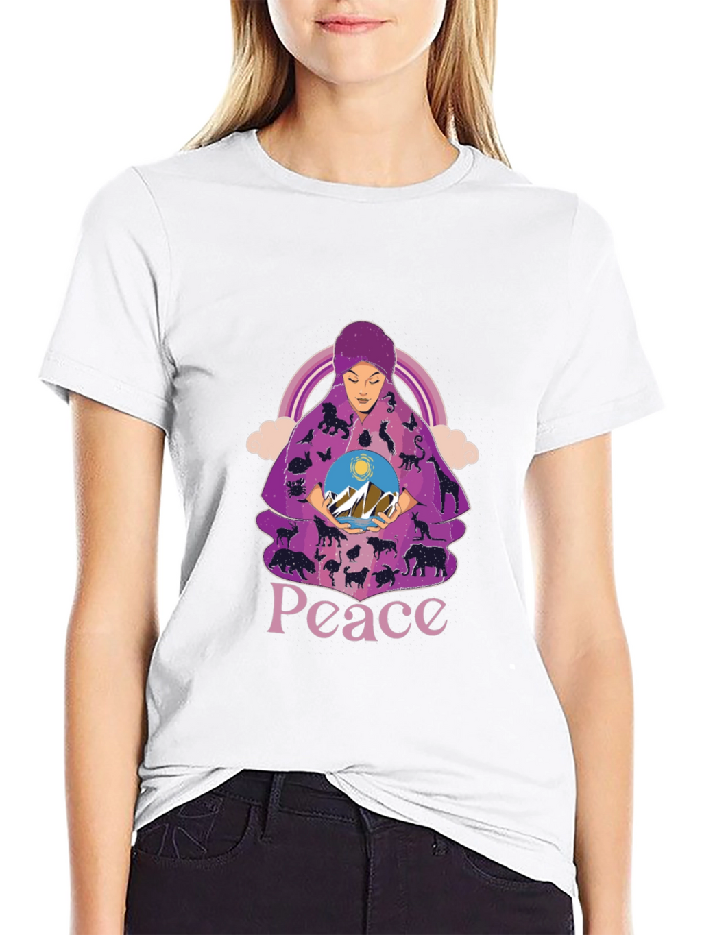 Peace & Harmony T-Shirt Animal Motif